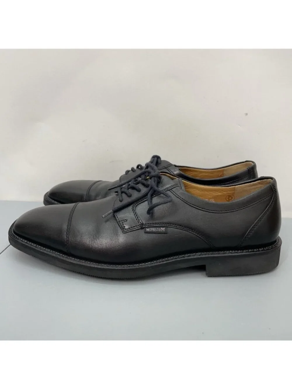 Mephisto Melchior Dress Oxfords Shoes Cap Toe Leather Black Mens 10.5